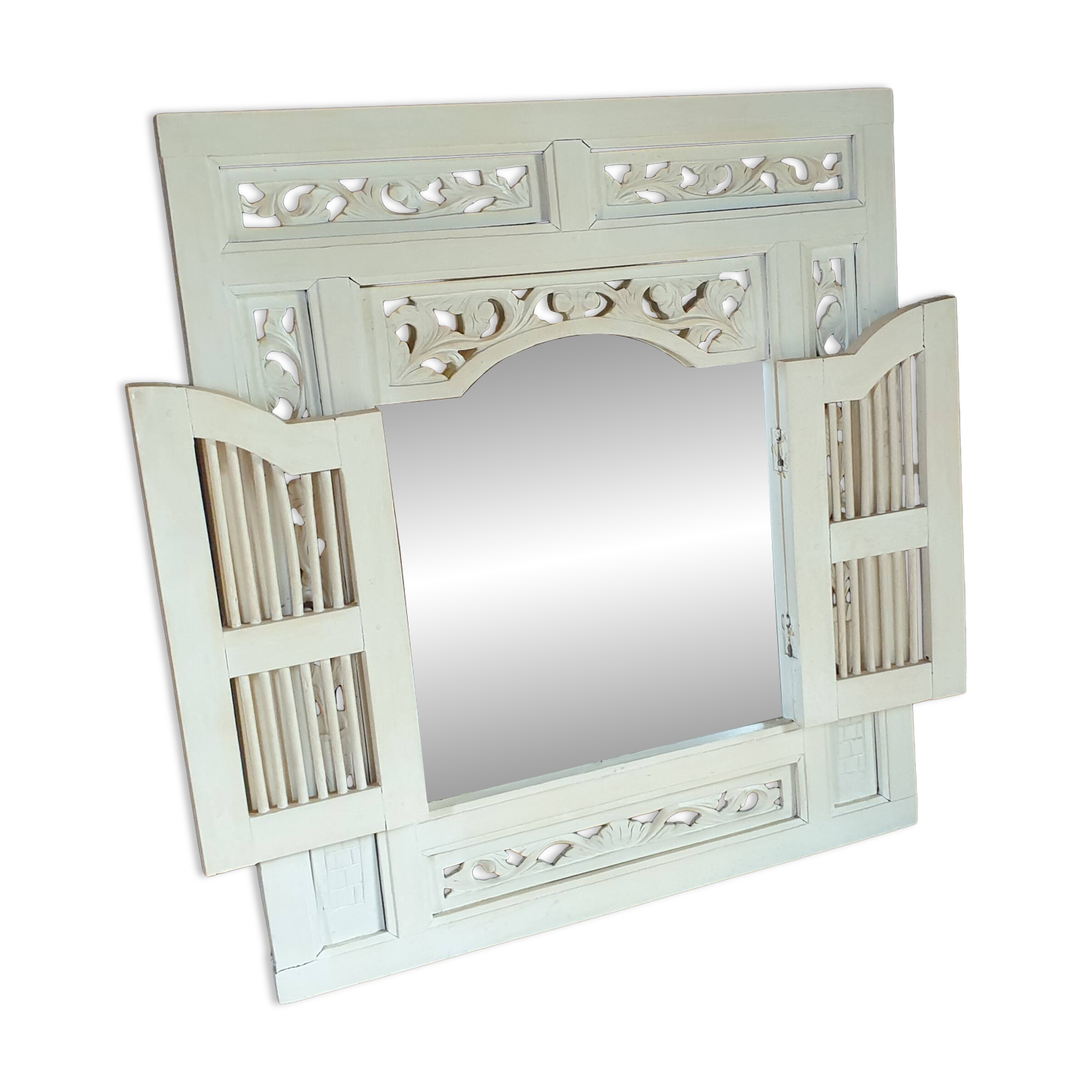 Mirror frame with door - North African moucharabieh style - 20th century