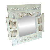 Mirror frame with door - North African moucharabieh style - 20th century