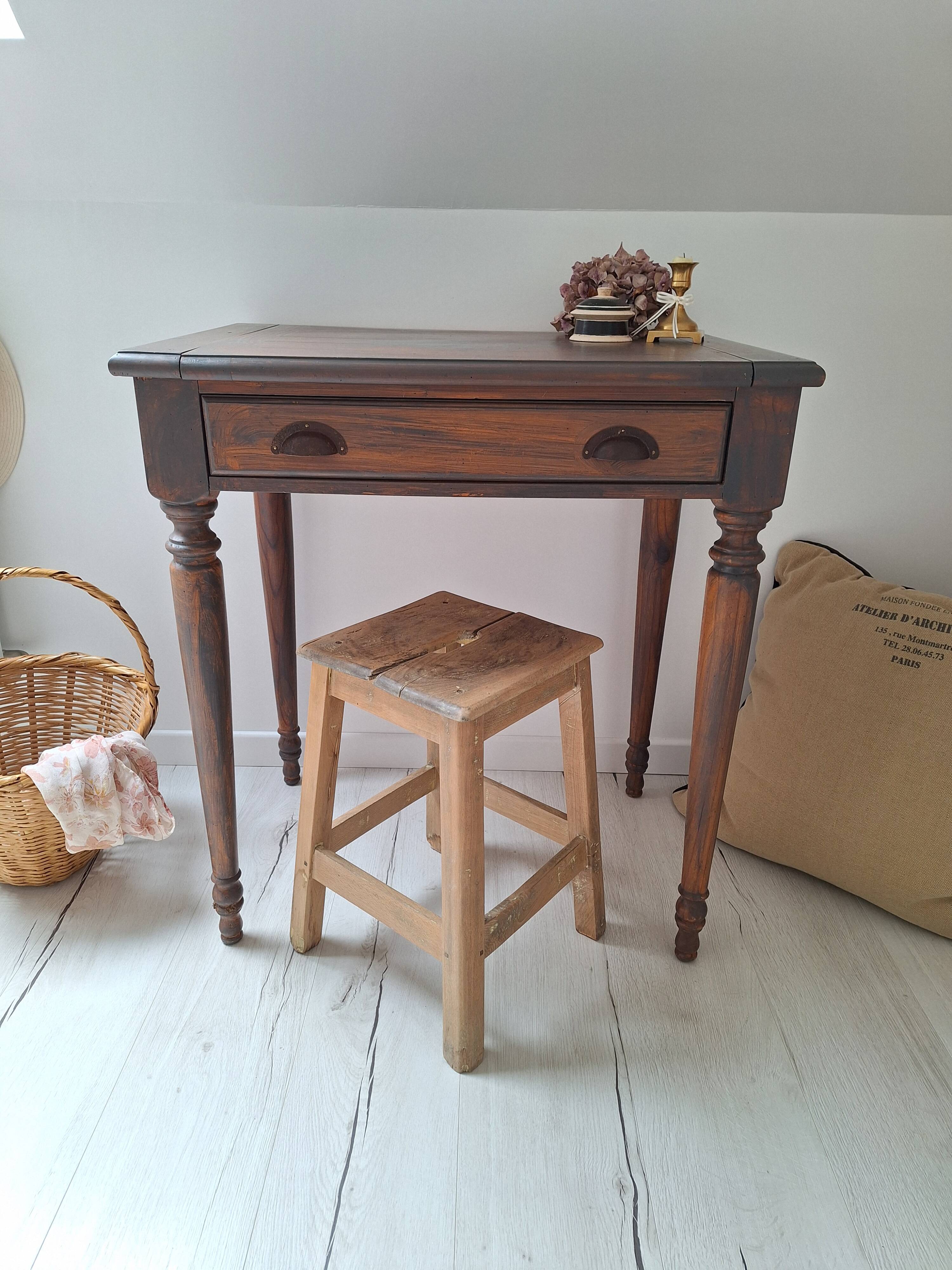 Solid wood desk / side table