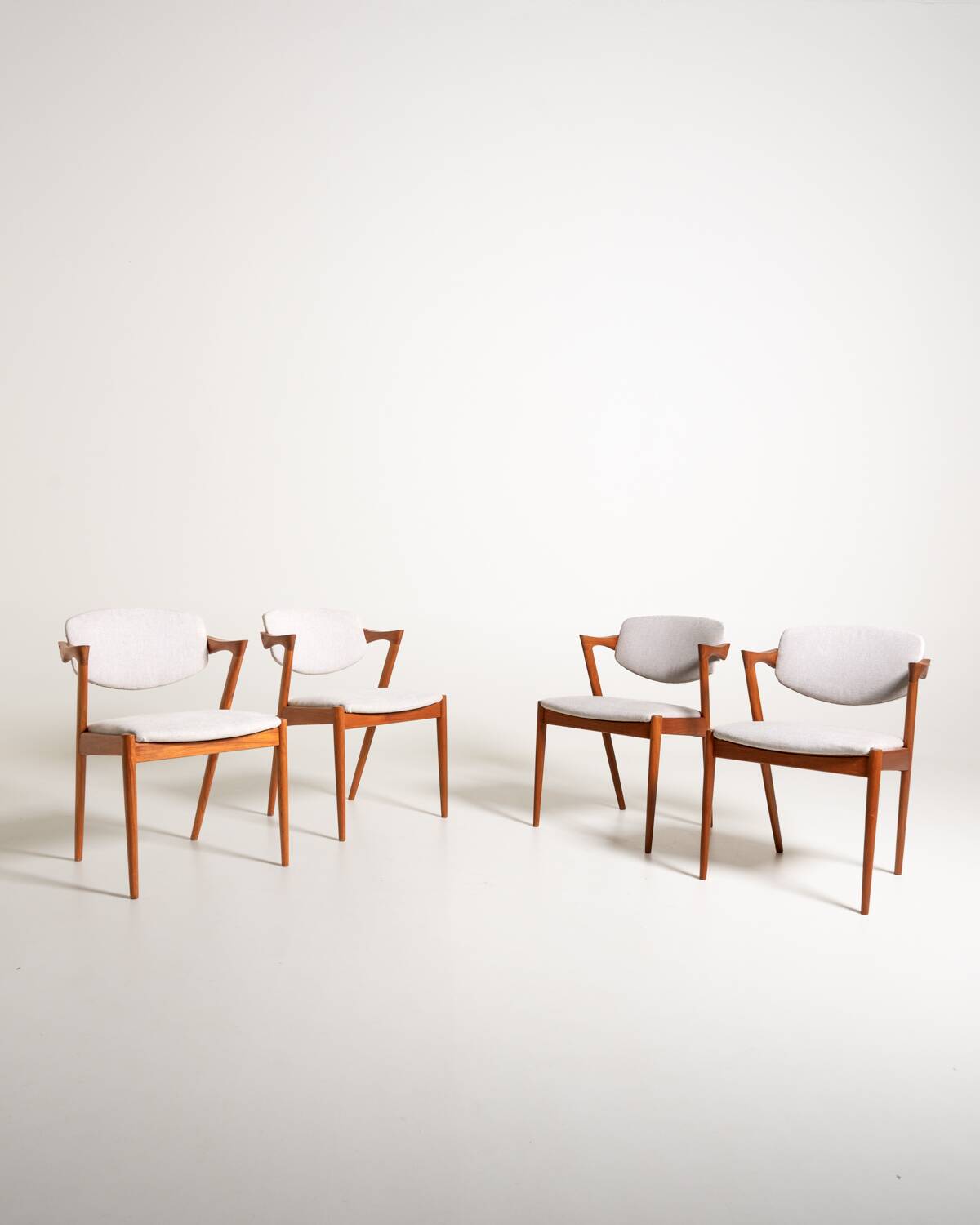 Set of 4 model “42” chairs by Kai Kristiansen for Schou Andersen