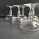 6 champagne glasses in light blown, cut and guilloché crystal