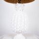 Grande lampe ananas en céramique et fibres naturelles, Italie, 1980s