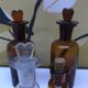 Lot de 4 petites fioles d'apothicaire