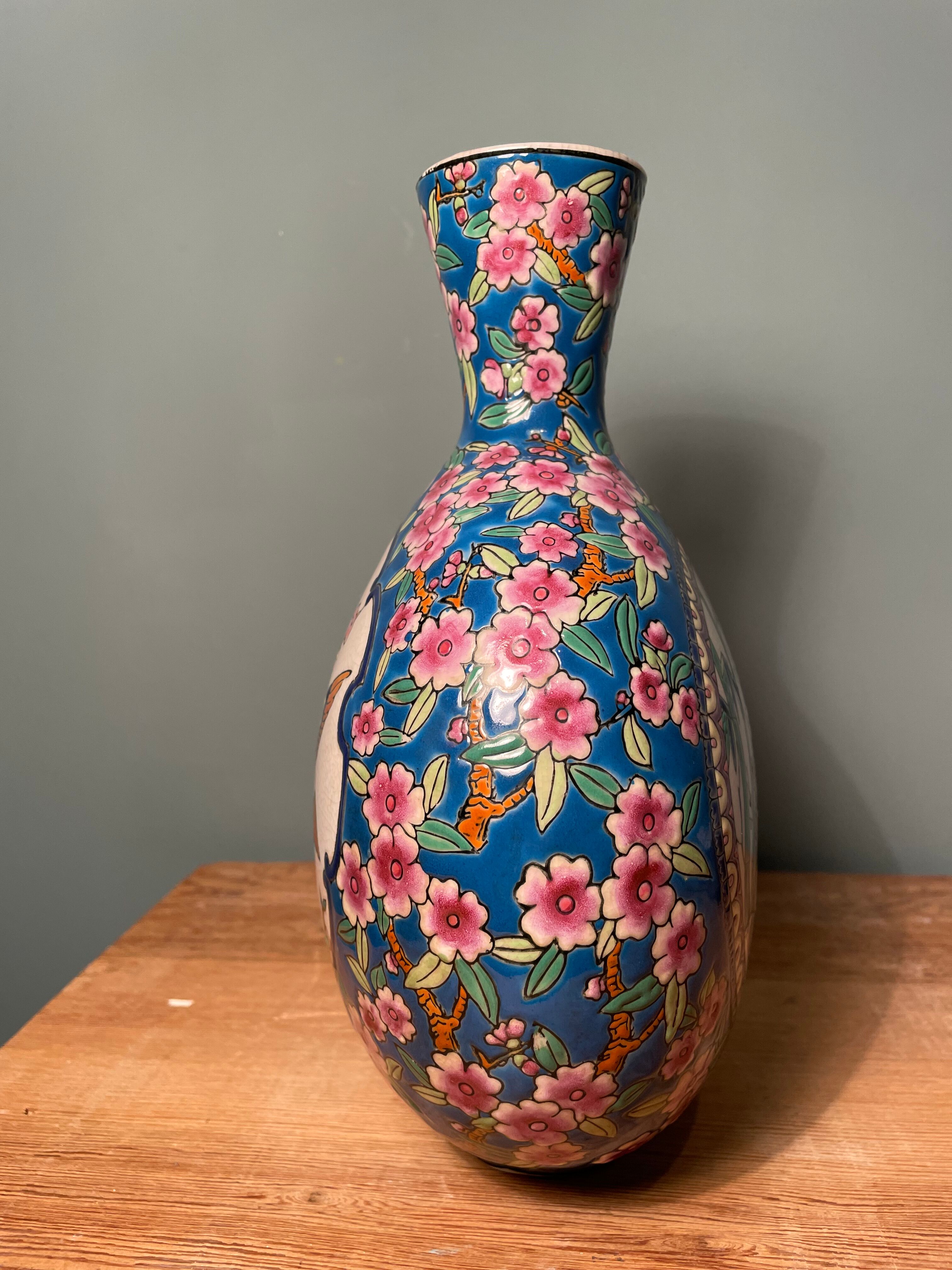 Vase shape gourd Les Bleus de Louvière Émaux, 1930s