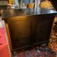 Black painted chest of drawers with golden Japanese bamboo effect