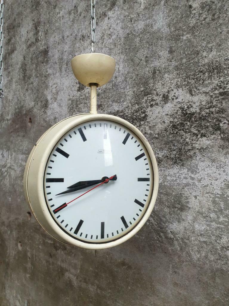 Old school clock double clock from Doorn 60s