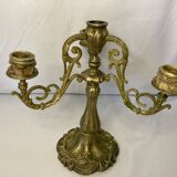 Old three-pointed bronze chandelier early twentieth century