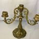 Old three-pointed bronze chandelier early twentieth century