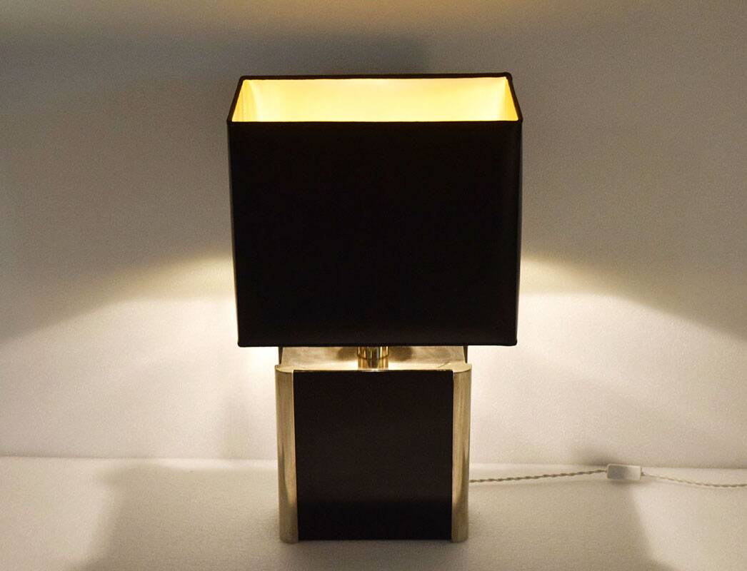 Romeo Rega plexiglass and metal table lamp, 1970s