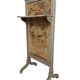 Grey lacquered wooden fireplace screen in Louis XVI style, circa 1900.