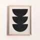 Painting on paper - black abstract illustration signed eawy