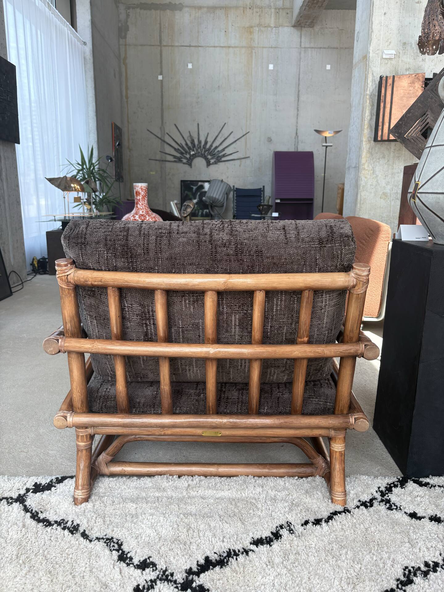 Fauteuils et table Mc Guire (ensemble de 3)