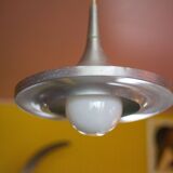 Space Age aluminum suspension, saucer suspension, vintage ceiling lamp, ceiling lamp
