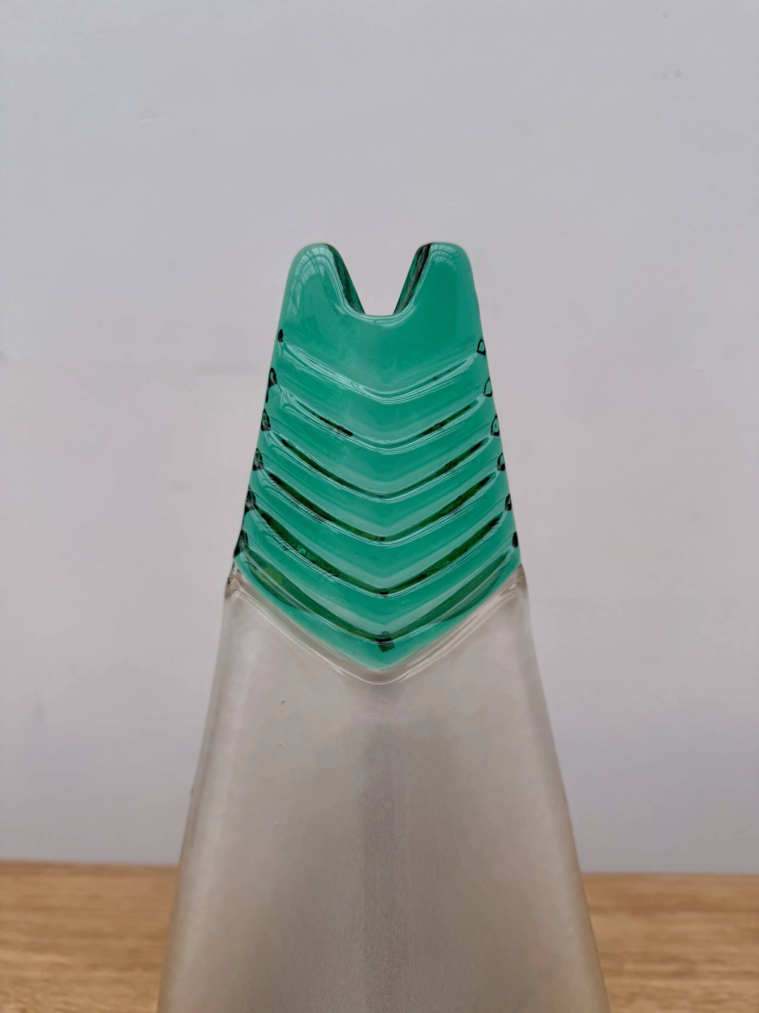 Murano glass and metal lamp, Italy 1980