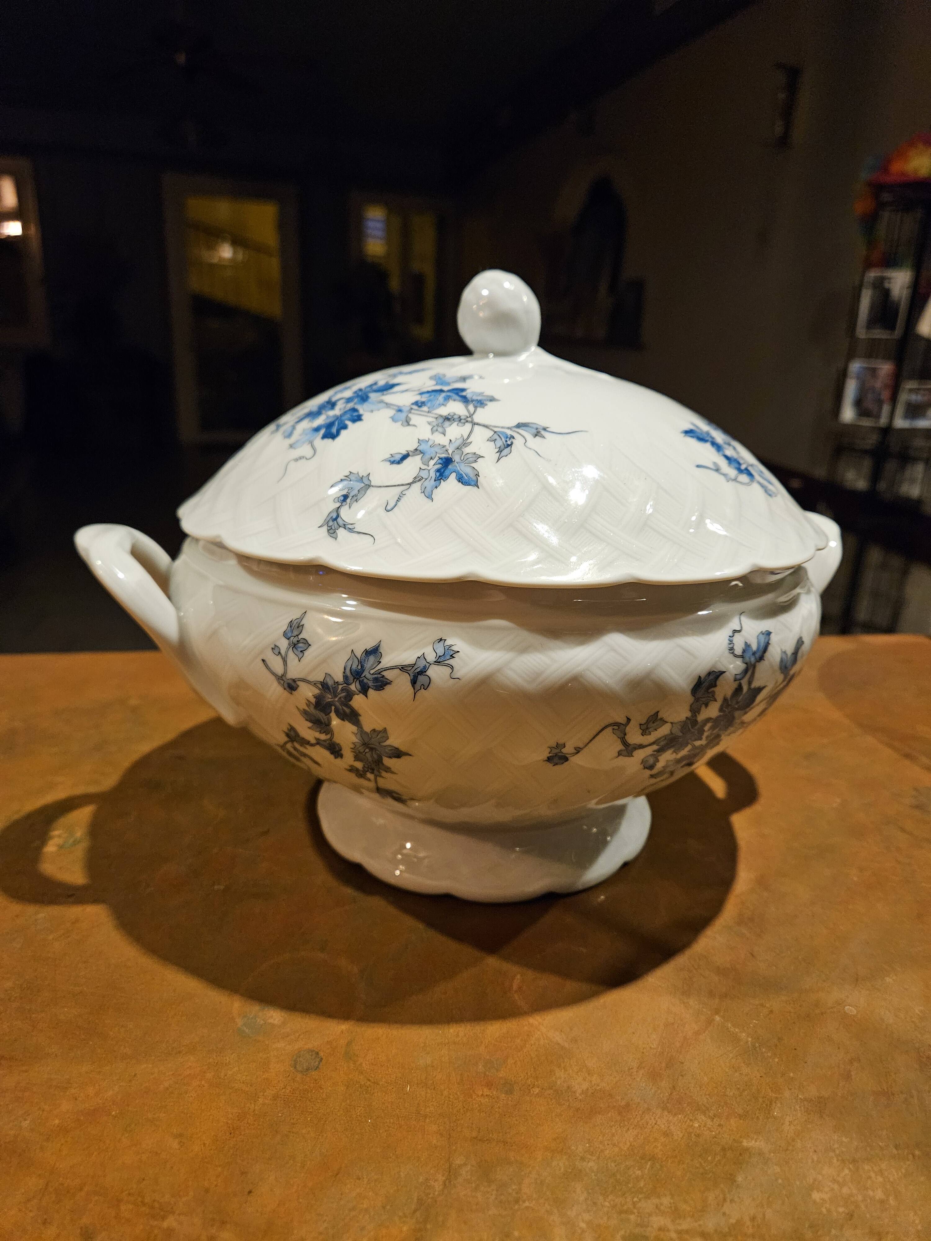 Limoges porcelain vegetable soup tureen