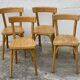 Série de 4 chaises bistrot BAUMANN vintage 1970