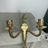 Pair of wall candle holders in bronze