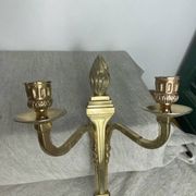 Pair of wall candle holders in bronze