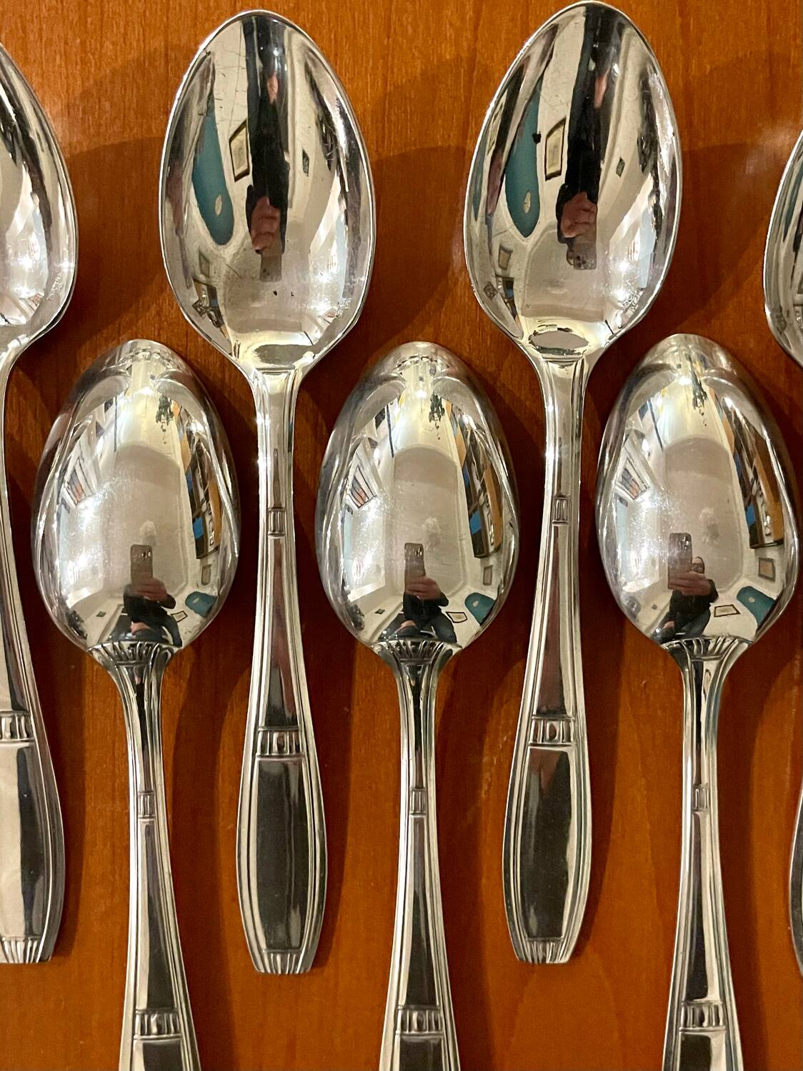 Ercuis, dessert cutlery, fruit and cheese, 36 art deco pieces