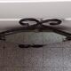 Wall coat rack in wrought iron and mirror 1950