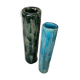 Two enameled tubular vases