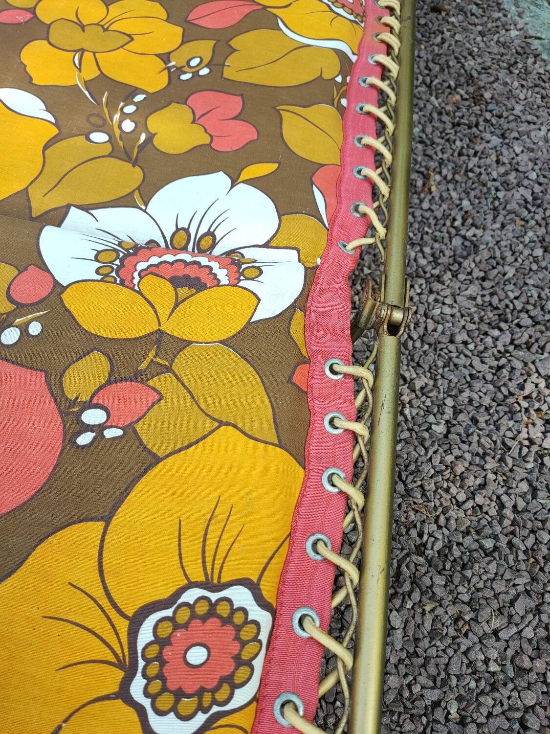 Deckchair, vintage Lafuma camp bed