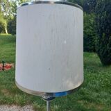 Chrome floor lamp of the year 70 Delmas original lampshade