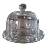 Butter dish with crystal glass dome