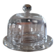 Butter dish with crystal glass dome