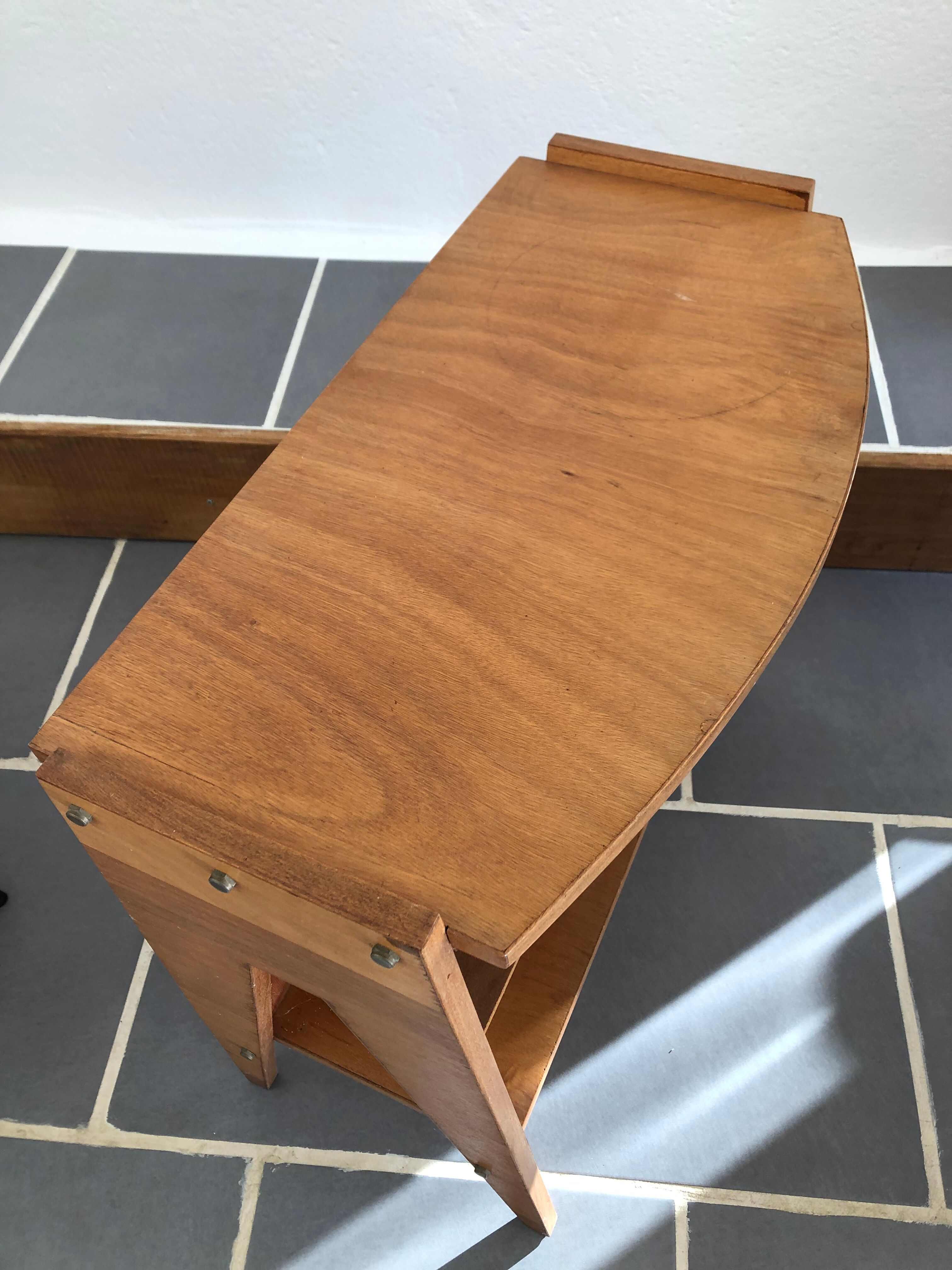 Console étagère pieds compas vintage