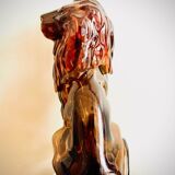 Vintage 70s collector's perfume bottle Lion Avon Black Suede