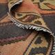 Rug & Kilim Rust Geometric Runner, Handmade Tribal Wool Flatweave, Boho Hallway Rug