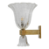 Barovier & Toso Art Deco Style Brass and Murano Glass Sconce