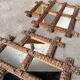Paire de cadres miroirs Tramp Art 1900