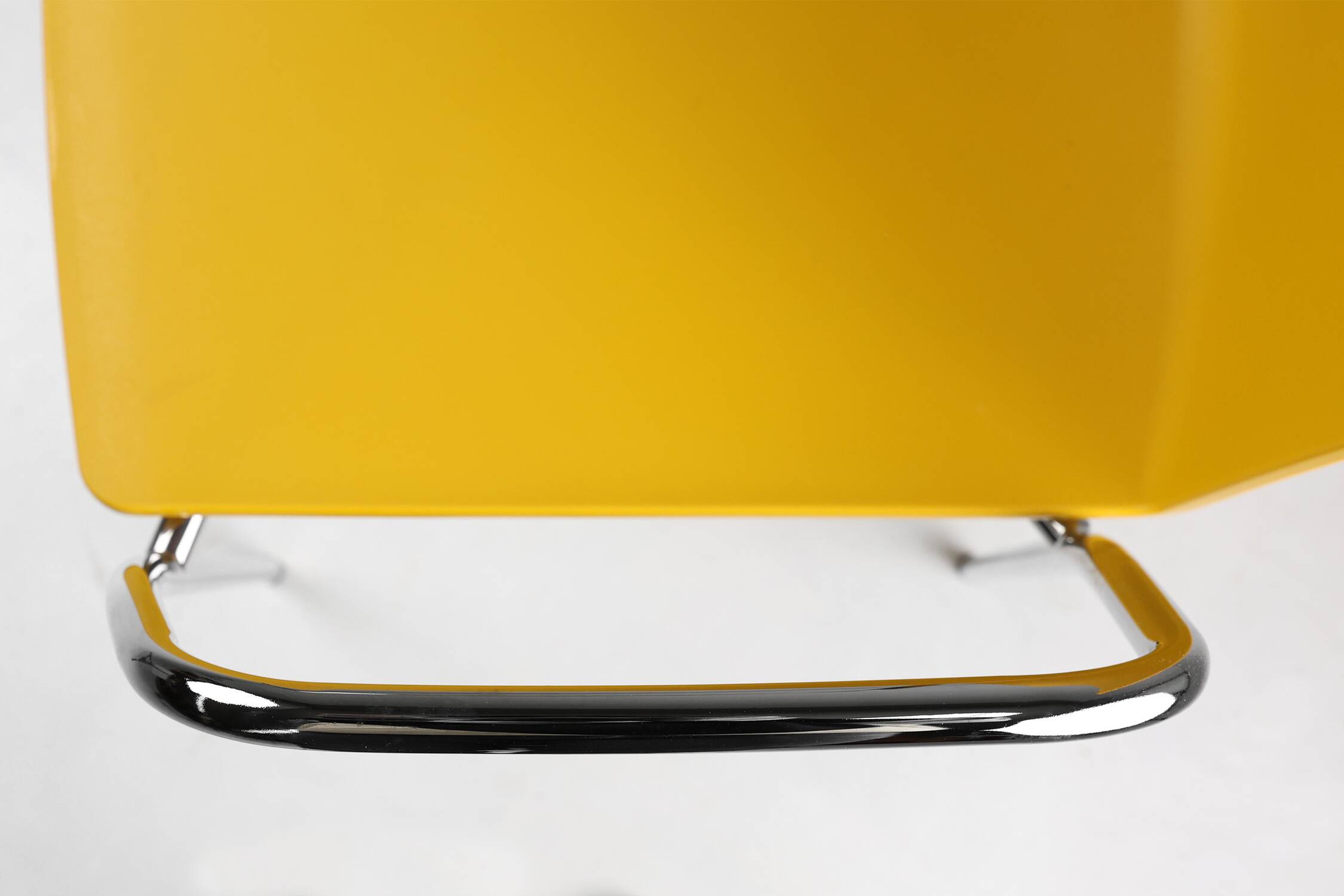 Mid-Century yellow Chair with Metal Frame and Plastic Seat, Belgium