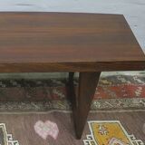 Leif Hansen curved coffee table on sled feet, Denmark 1960s