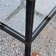 Side table end of sofa Pierre Vandel in metal and glass tops