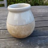 Two-tone ceramic pot, vintage - Etienne