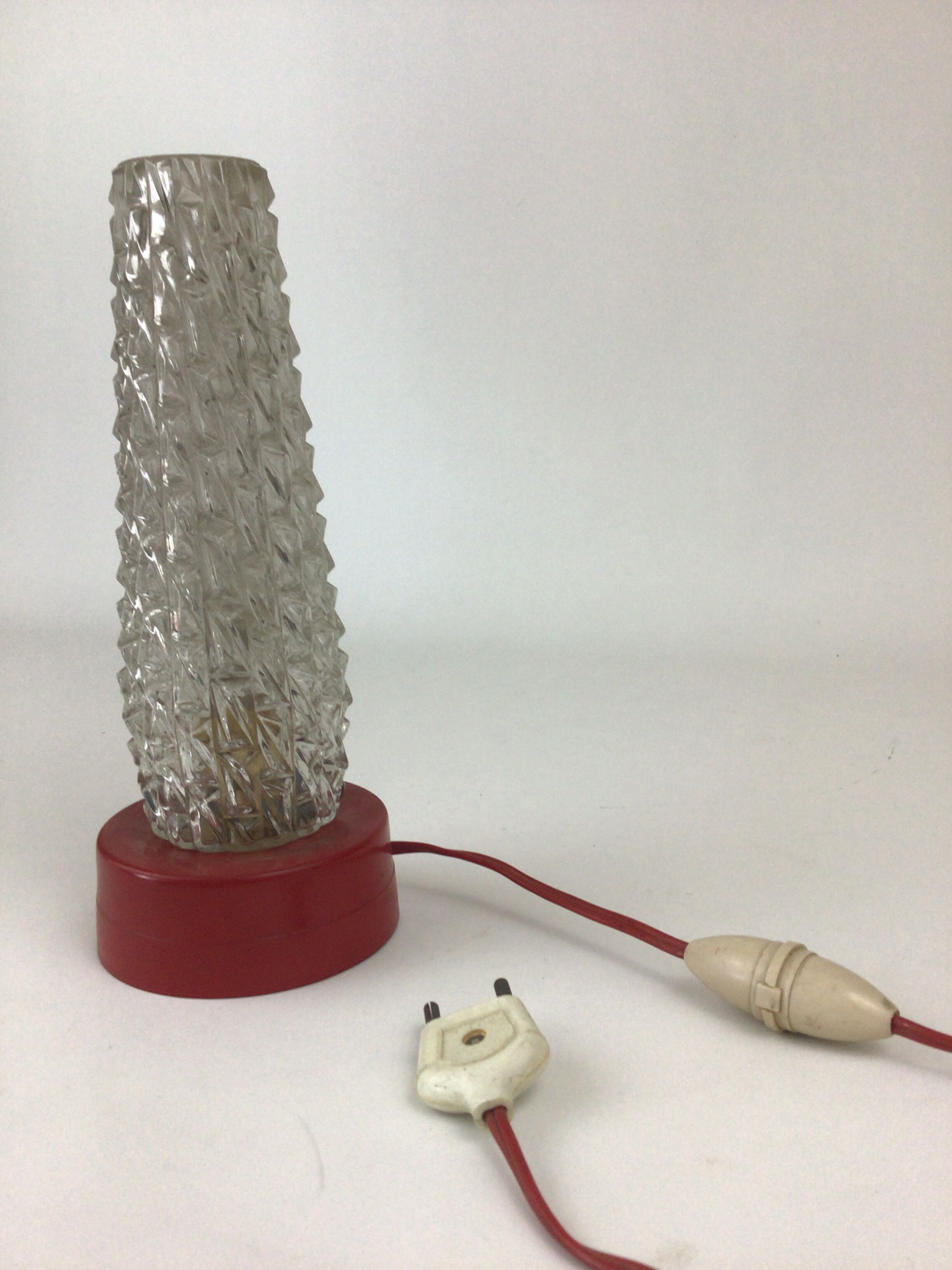 Lampe veilleuse vintage 60´s métal verre