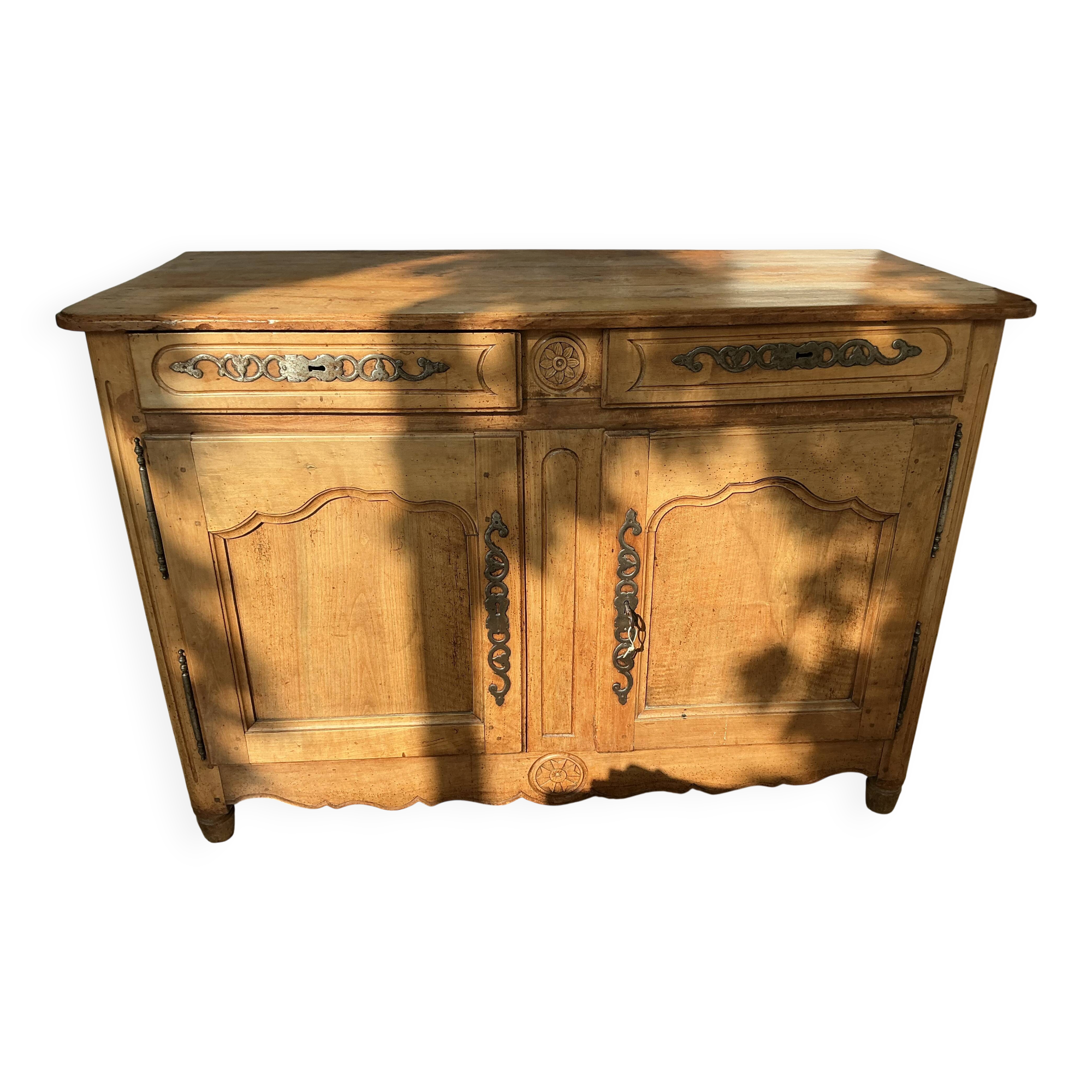 Light wood antique regional sideboard