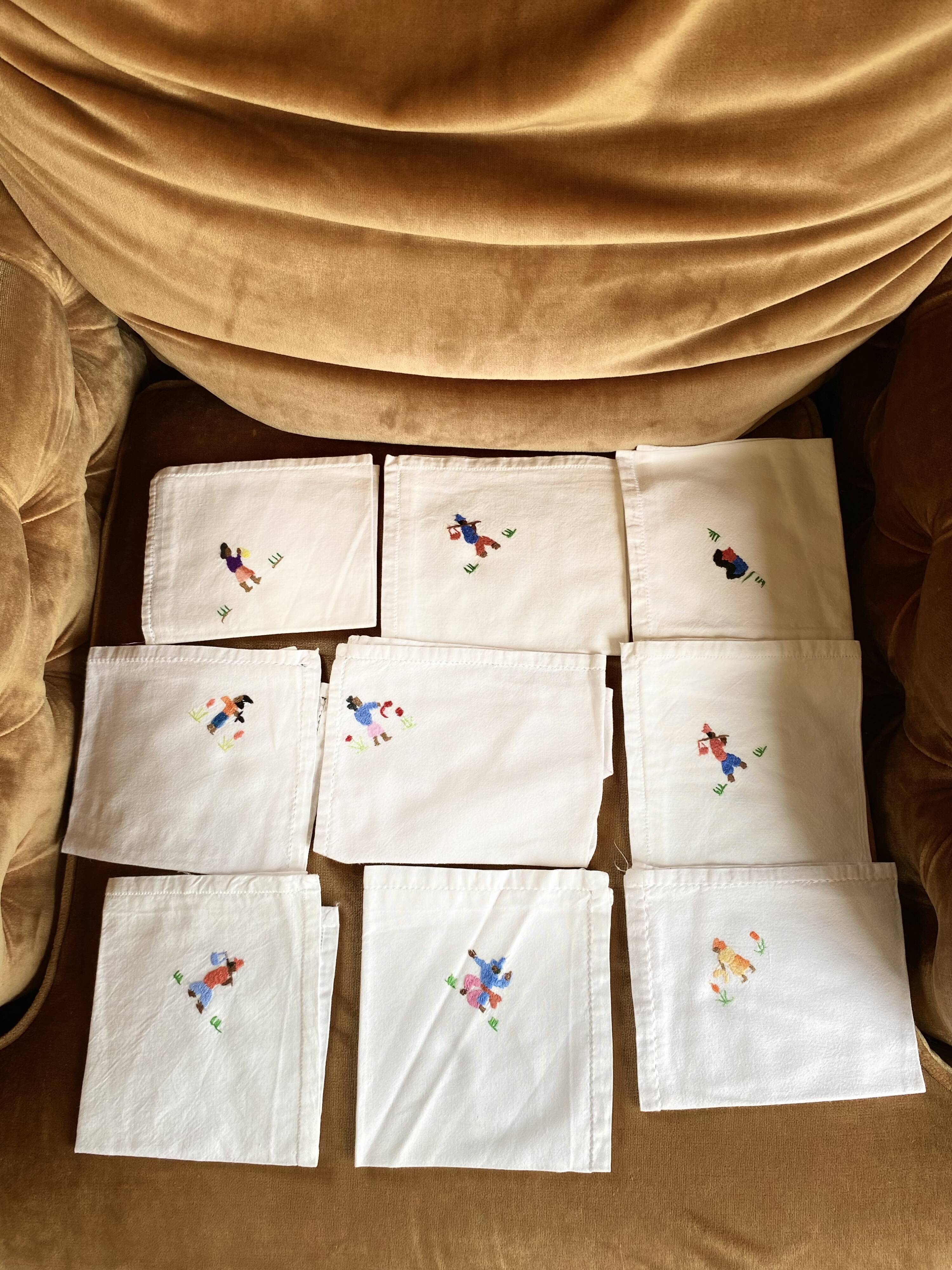 Embroidered napkins
