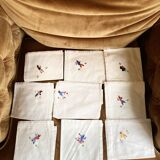Serviettes de table brodées