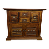 Solid acacia wood sideboard 4 doors, 2 drawers