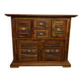 Solid acacia wood sideboard 4 doors, 2 drawers