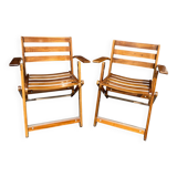 Set of two folding armchairs from the Reguitti brand