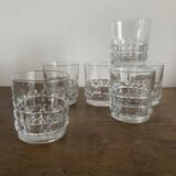 Set of 6 Luminarc Quadrille whisky glasses - Brand new condition