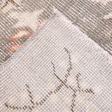 6x9 Ash Gray Handmade Wool Turkish Vintage Rug, 188x290Cm SK 5073