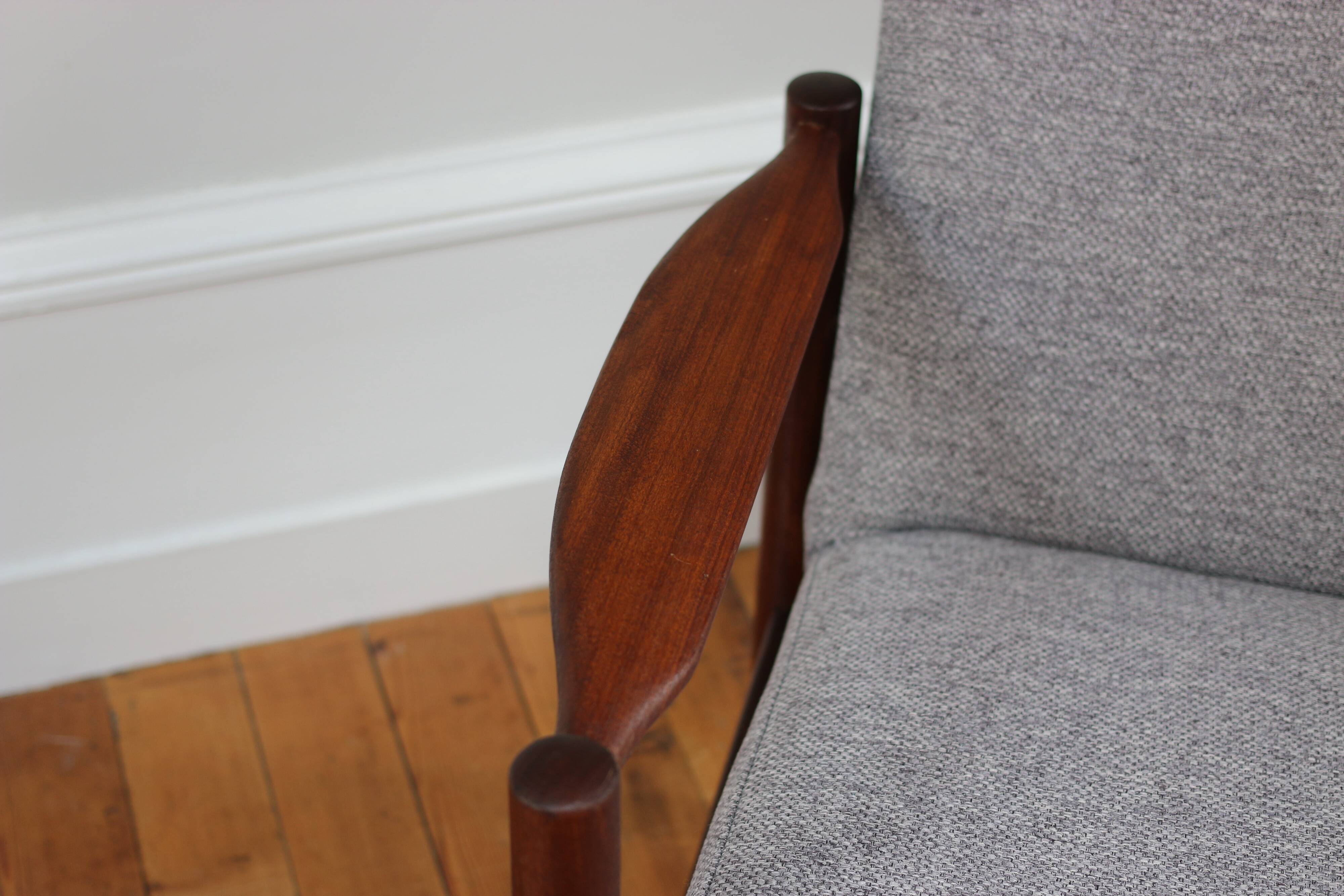 Pair of vintage Scandinavian teak armchairs from the 1960s