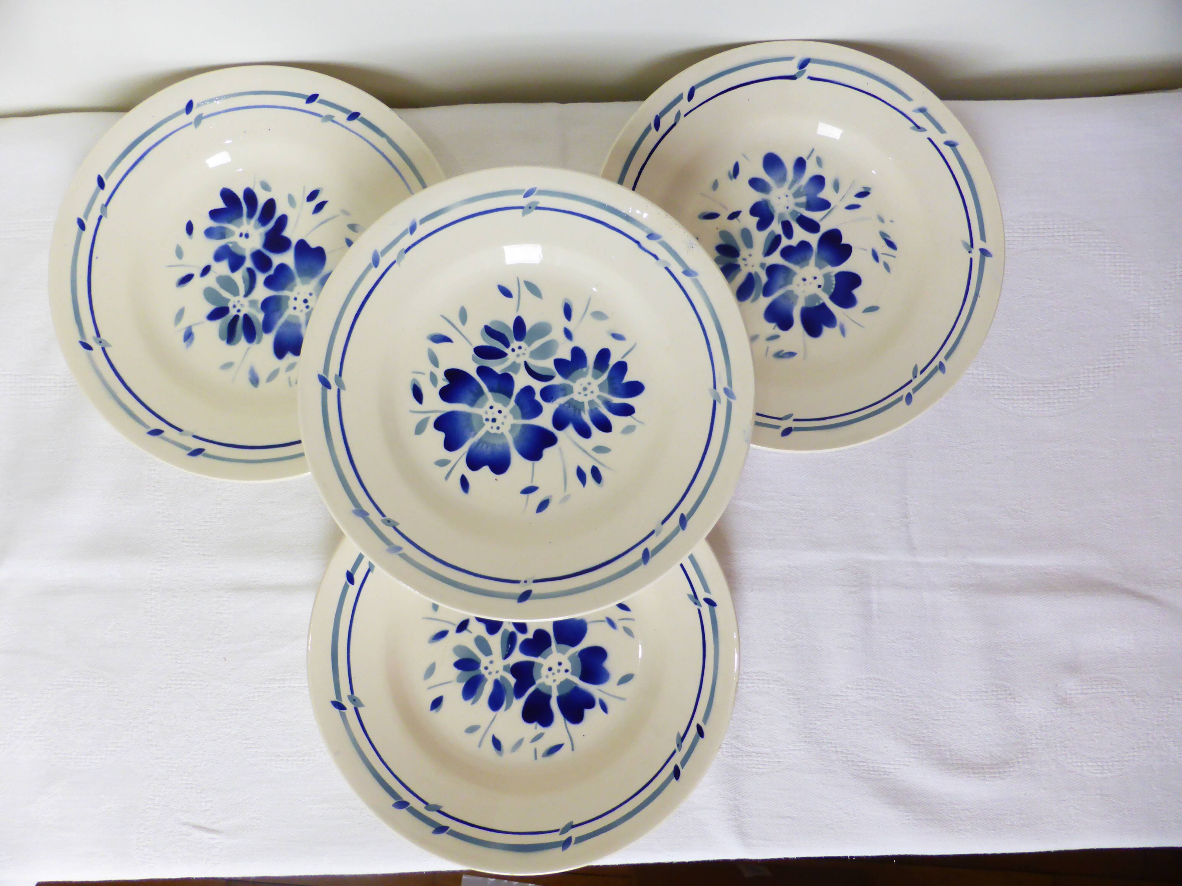 4 assiettes dessert vintage de Longchamp modèle Cholet (2103119)