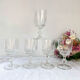 5 water glasses luminarc model lance, 1970 made in france